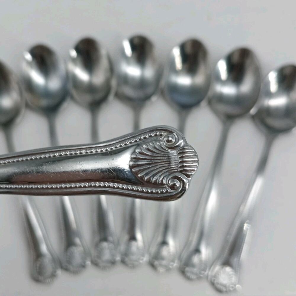 8X Tsp TOWLE Supreme STUART SHELL Stainless Teaspoons